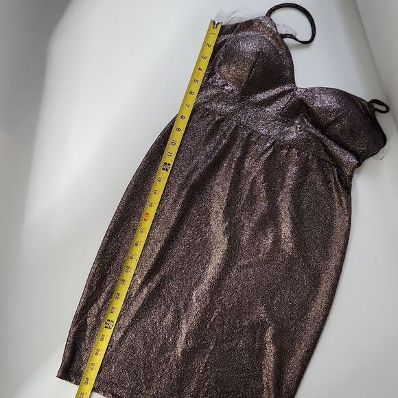 IRIS Gold foil Crackle cocktail dress - Picture 7 of 9